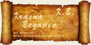 Krasna Begović vizit kartica